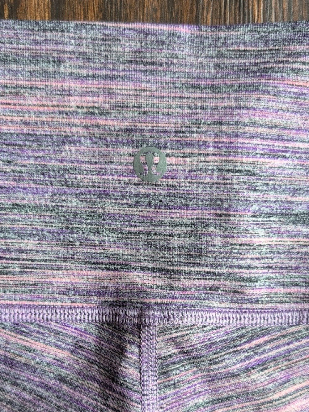 Lululemon High Times Pants Space Dye Camo Tender Violet Black Grape - Women's 8 - Picture 6 of 6